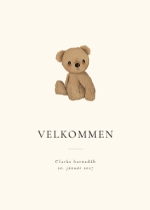 Clark barnedåb Velkomstskilt design preview