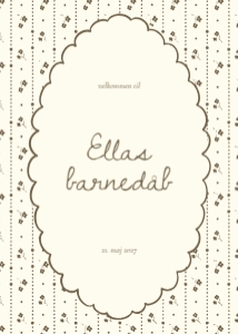 Ella Barnedåb velkomstskilt design preview