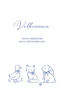 Sofus Herluf Barnedåb Velkomstskilt design preview