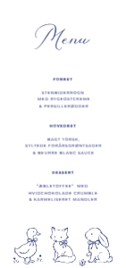 Sofus Herluf Menukort Barnedåb design preview
