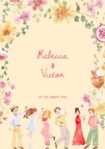 Rebecca & Victor Bryllup Invitation design preview