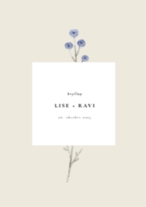 Lise & Ravi Bryllup Invitation design preview