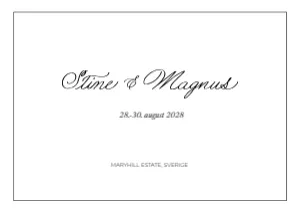 Stine & Magnus Bryllup Invitation: Stine & Magnus Invitation