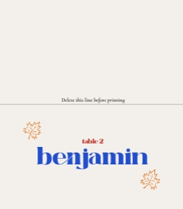 Folded Place card 3.5x4 CA1: MONTREAL THEME MENU PLACE CARD TEMPLATE CANADA MONTREAL WEDDING