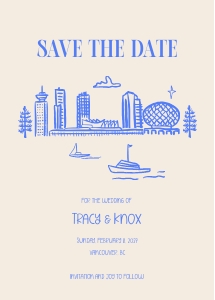 Save the date 5x7 CA2: VANCOUVER WEDDING SAVE THE DATE CARD TEMPLATE CANADA WEDDING