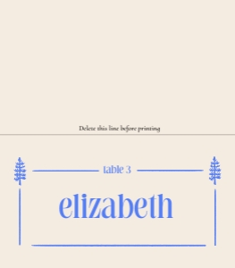 Folded Place card 3.5x4 CA2: SEAFOODS THEME LONG MENU AND PLACE CARD TEMPLATE MENU TEMPLATE