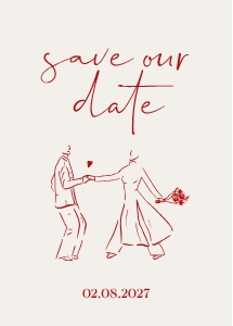 Save the date VN2 5x7: VIETNAMESE STYLE WEDDING SAVE THE DATE CARD TEMPLATE VIET WEDDING