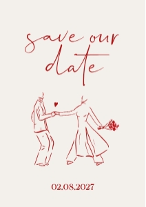 VIETNAMESE STYLE WEDDING SAVE THE DATE CARD TEMPLATE VIET WEDDING design preview