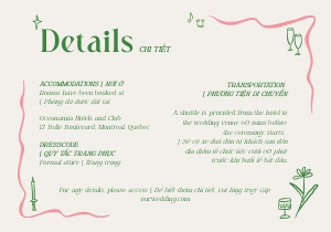 Details card VN3 - 5x3.5: VIETNAMESE WEDDING INVITATION CARD TEMPLATE BILINGUAL INVITATION