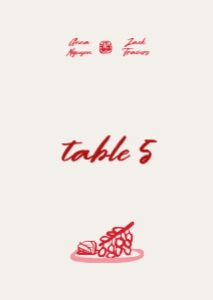 Table number card VN1 - A6: VIETNAM INSPIRED RED WEDDING TABLE NUMBER CARD TEMPLATE