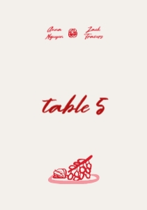 Table number card VN1 - A5: VIETNAM INSPIRED RED WEDDING TABLE NUMBER CARD TEMPLATE