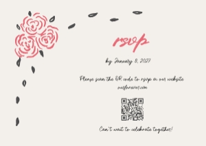 ROSY FLORAL WEDDING INVITATION CARD TEMPLATE design preview