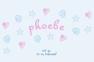 Ocean theme Bridesmaid proposal card Sea life Bridesmaid proposal design preview