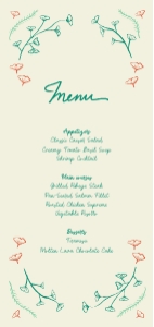 Hand drawn ginkgo leaf frame Menu and Place Card template design preview