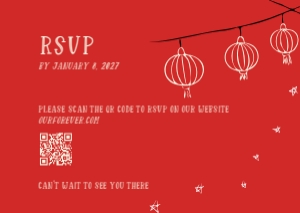 RSVP VN4 - A6: VIETNAM WEDDING INVITATION WITH HAPPY GROOM AND BRIDE IN AO DAI