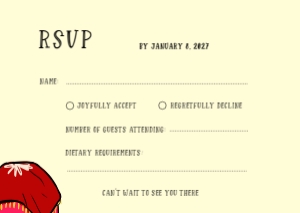 RSVP VN5 - A6: VIETNAM WEDDING INVITATION WITH RED BOXES IN BRIDAL PROCESSION