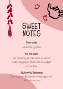 Details card VN7 - A6: VIETNAM WEDDING INVITATION WITH WHIMSICAL BRIDAL PROCESSION