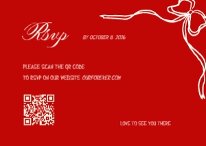 RSVP VN8 - A6: MINIMAL WHIMSICAL ASIAN WEDDING WITH RED BOW AND DOUBLE HAPPINESS