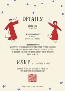 VIETNAM WEDDING INVITATION WITH HAPPY GROOM AND BRIDE IN AO DAI design preview