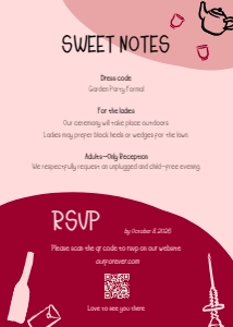 RSVP + Details page VN7 - 5x7: VIETNAM WEDDING INVITATION WITH RED BOXES OFFERING BRIDAL EVENT