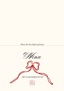 Bridesmaid proposal VN4 - Folded card A6: MINIMAL RED BOW BRIDESMAID PROPOSAL CARD TEMPLATE ASIAN WEDDING