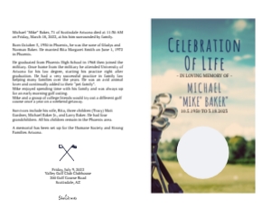 Editable Golf Funeral Program - Corjl Memorial Template design preview