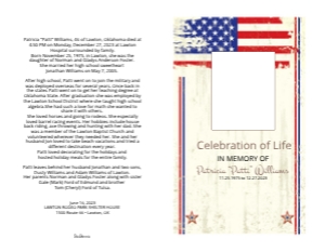 Veteran Memorial Program Template: Veteran Funeral Program Template, Memorial Service Brochure
