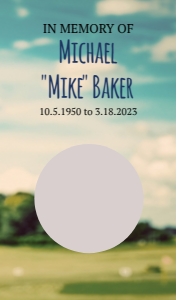 Golf Memorial Prayer Card Template - Sports design preview