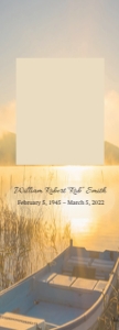 Lake Fishing Memorial Bookmark, Funeral Bookmark, Celebration of design preview