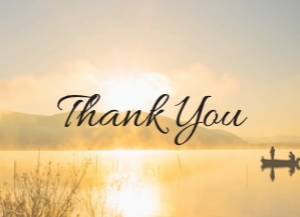 Lake Fishing Memorial Thank You Template: Lake Fishing Memorial Thank You Card, Funeral Thank You, Celebrat