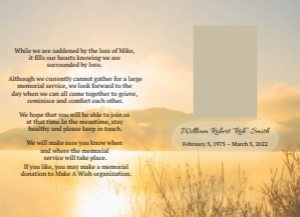 Lake Fishing Memorial Announcement, Funeral Announcement, Celebra design preview