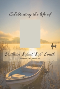 Lake Fishing Funeral Poster Template: Lake Fishing Memorial Poster, Funeral Poster, Celebration of Life