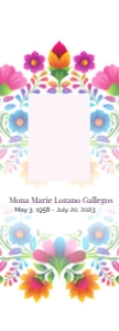 iesta Floral Memorial Bookmark Template  Corjl Editable design preview