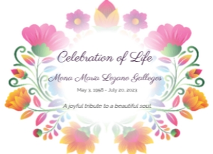 Fiesta Floral Invitation Template: Fiesta Floral Memorial Invitation, Funeral Invitation