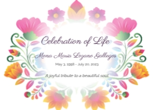 Fiesta Floral Memorial Invitation, Funeral Invitation design preview