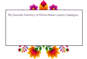 Fiesta Floral Memory Card Template: Fiesta Floral Thank You Card, Funeral Card, Celebration of Life