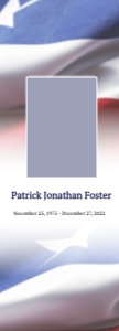Flag Bookmark Template: Flag Memorial Bookmark Template, Patriotic Funeral Keepsake