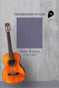 Guitar Memorial Poster, Funeral Poster, Celebration of Life Sign, design preview