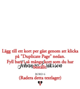 Vikta Placeringskort BR007 design preview