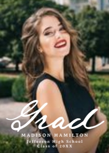 Elegant Vintage Script Photo Graduation Party Invitation design preview