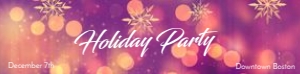 Holiday Party - pink snowflake: Holiday Party- pink snowflake