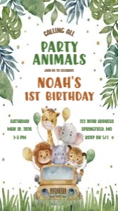 DI-005 Jungle Birthday design preview
