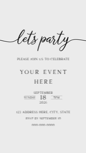 DI-010 Let's Party Minimalist V2 design preview