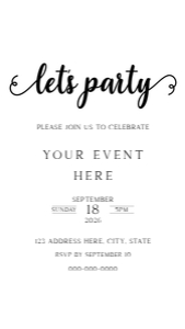 DI-011 Let's Party Minimalist V3 design preview