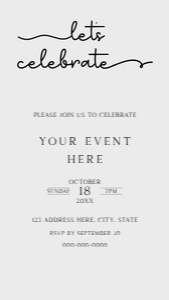 DI-016 Let's Celebrate Minimalist design preview