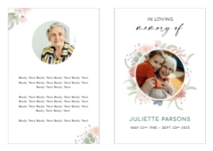 Floral Ring Order of Service design preview