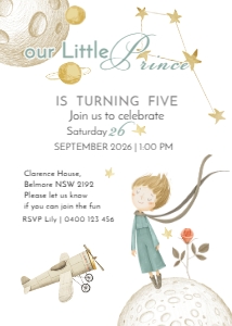 LITTLE PRINCE_ B: BIRTHDAY INV. PRINCE
