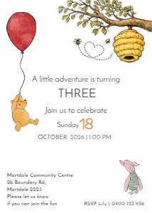 BEAR ADVENTURE BIRTHDAY 3: BIRTHDAY INV. BEAR ADVENTURE