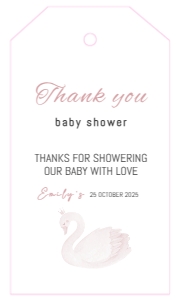 SWAN 2x3.5: BABY SHOWER BUNDLE_PINK SWAN