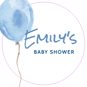 CYAN BALOON TOP CAKE: BABY SHOWER BUNDLE_BLUE BALLOON